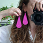 Fuchsia pink earrings