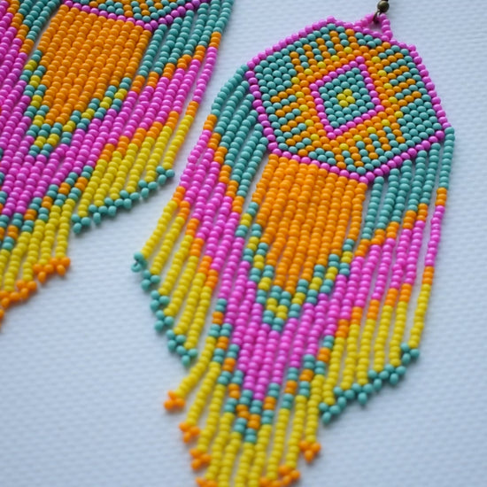 Native seed bead earrings