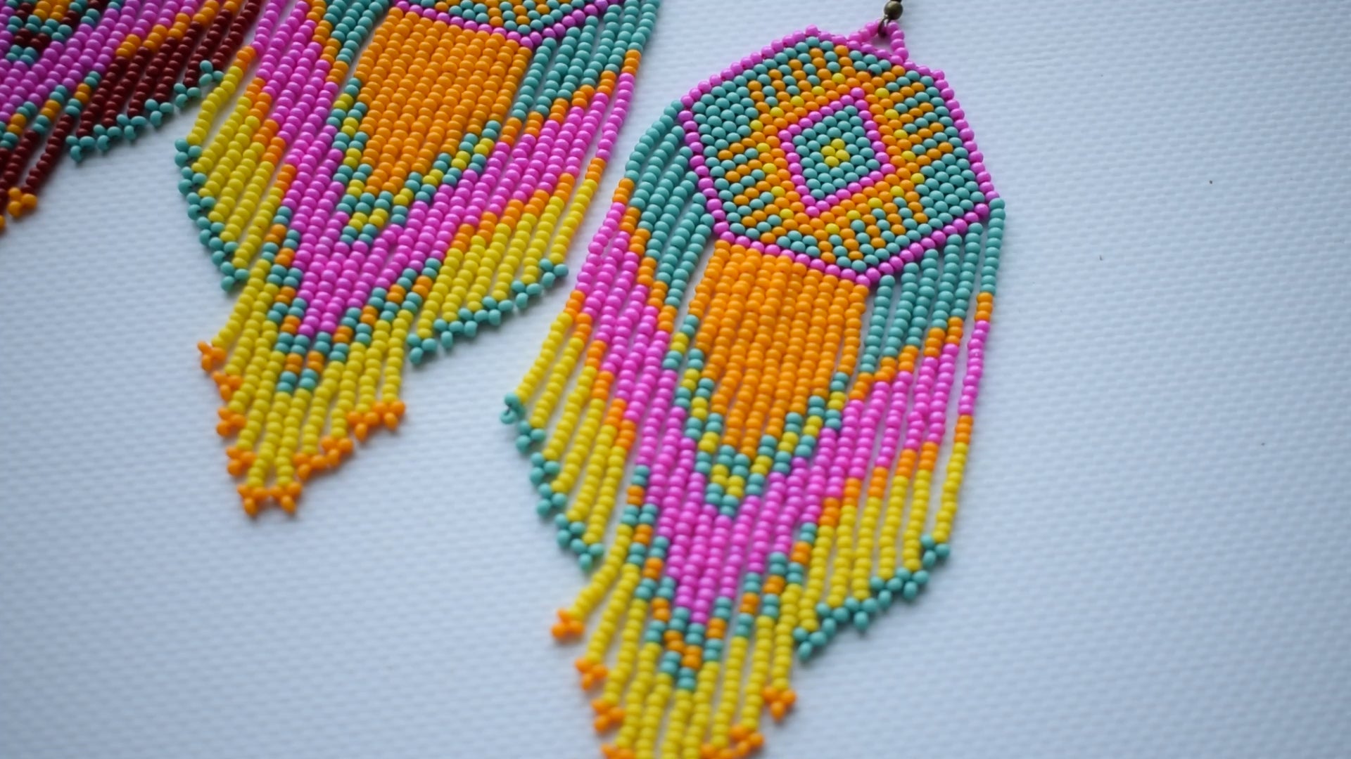 Native seed bead earrings