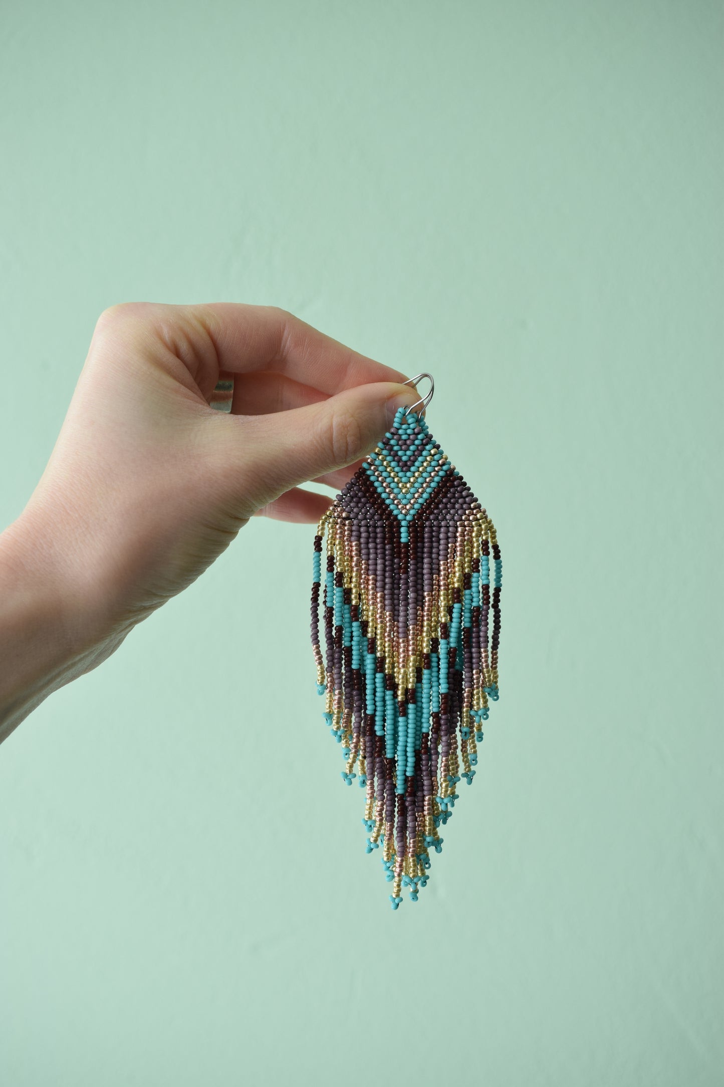 Tribal beaded earrings