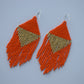 Fringe bead earrings in minimalist style