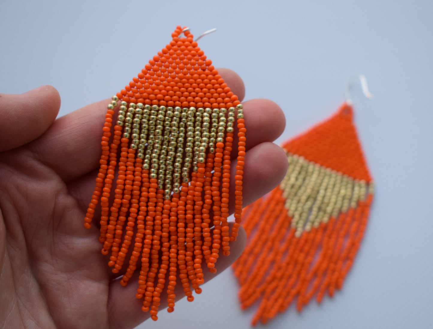 Minimal seed bead earrings