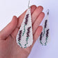 Lavender beaded earrings Teardrop earrings