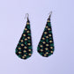 Chamomile beaded earrings Teardrop earrings