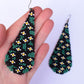 Chamomile beaded earrings Teardrop earrings