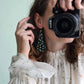 Chamomile beaded earrings Teardrop earrings