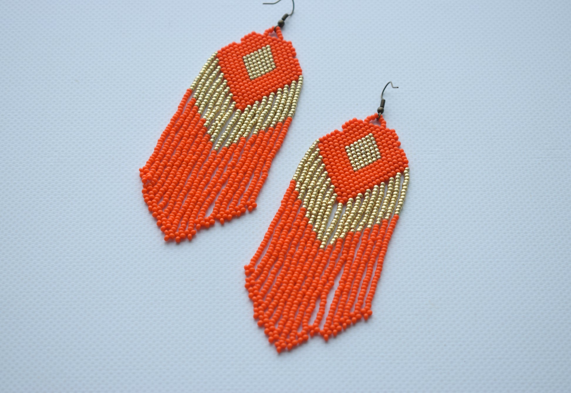 Bohemian seed bead earrings