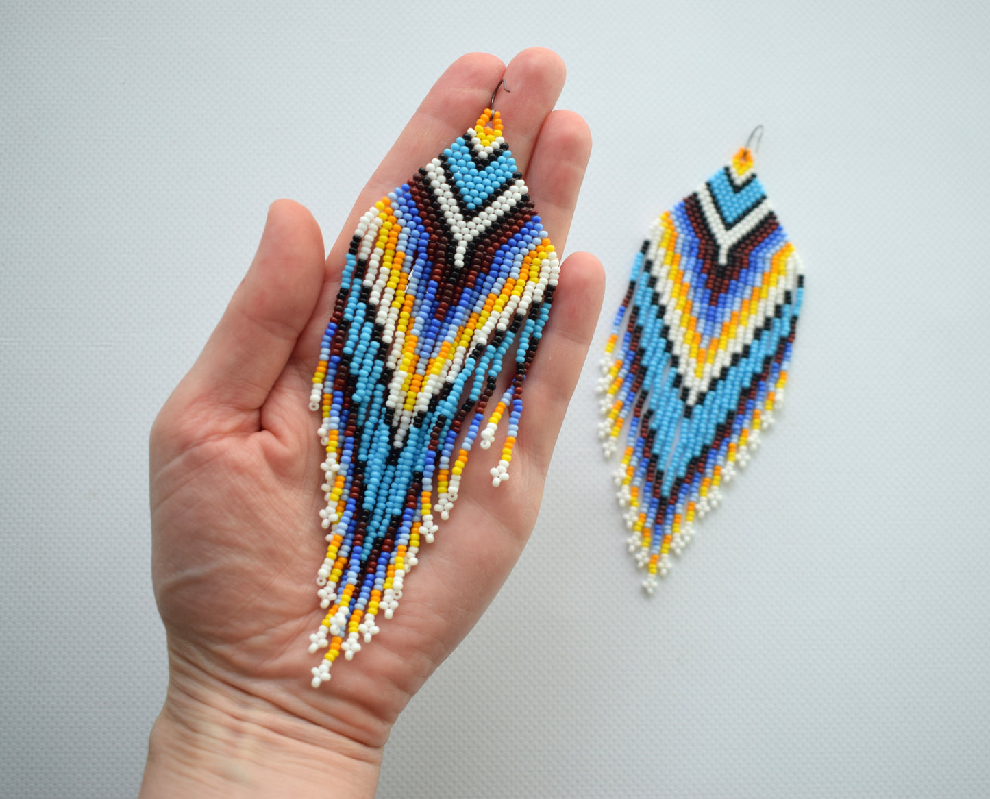 Tribal beaded earrings