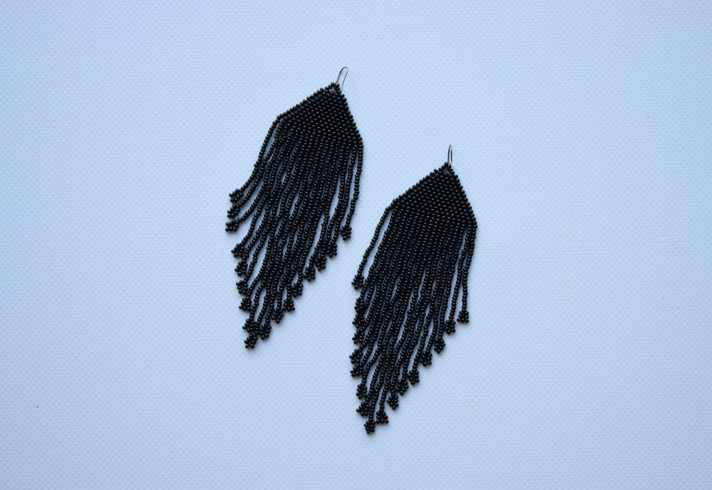 Black beaded earrings