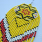 Yellow beaded earrings in native american style