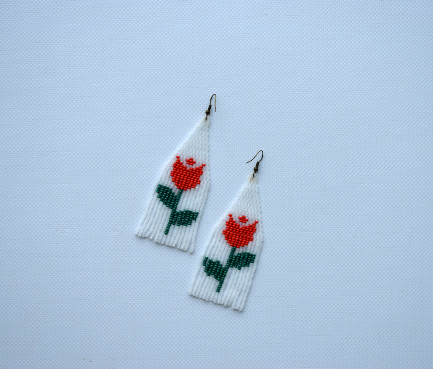 Flower beaded earrings