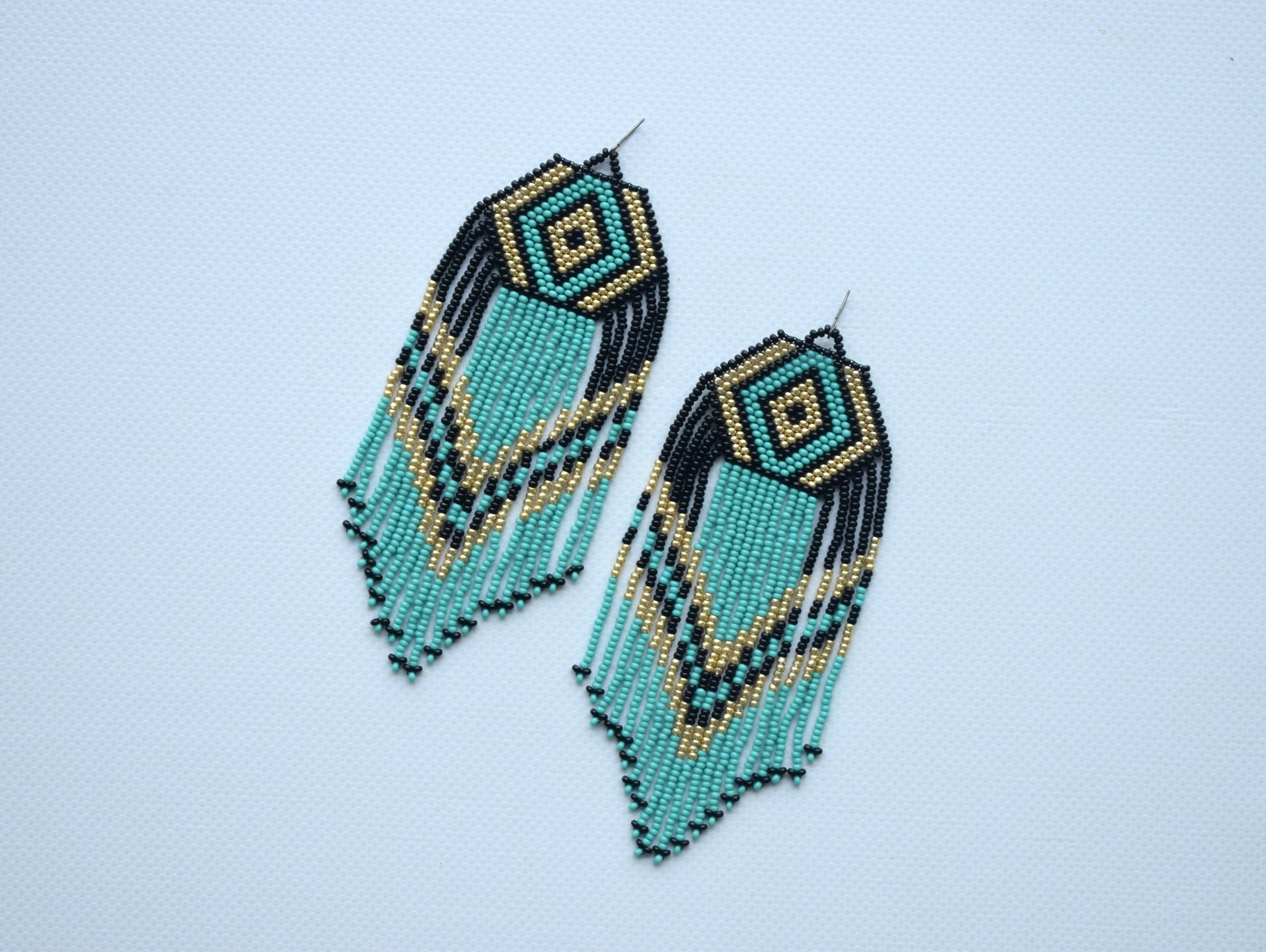 Tribal beaded earrings