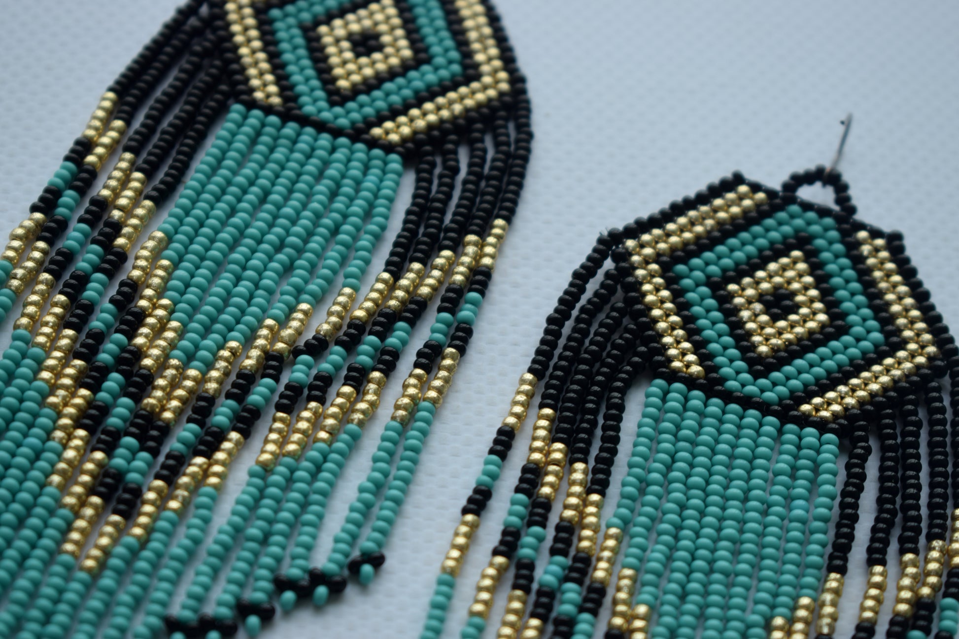 Turquoise beaded earrings