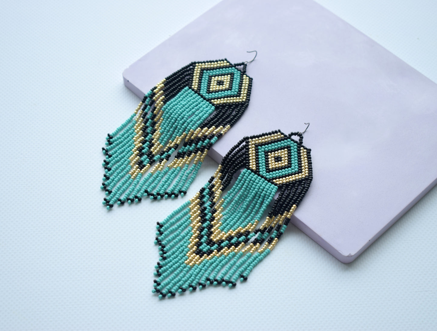 Boho beaded earrings