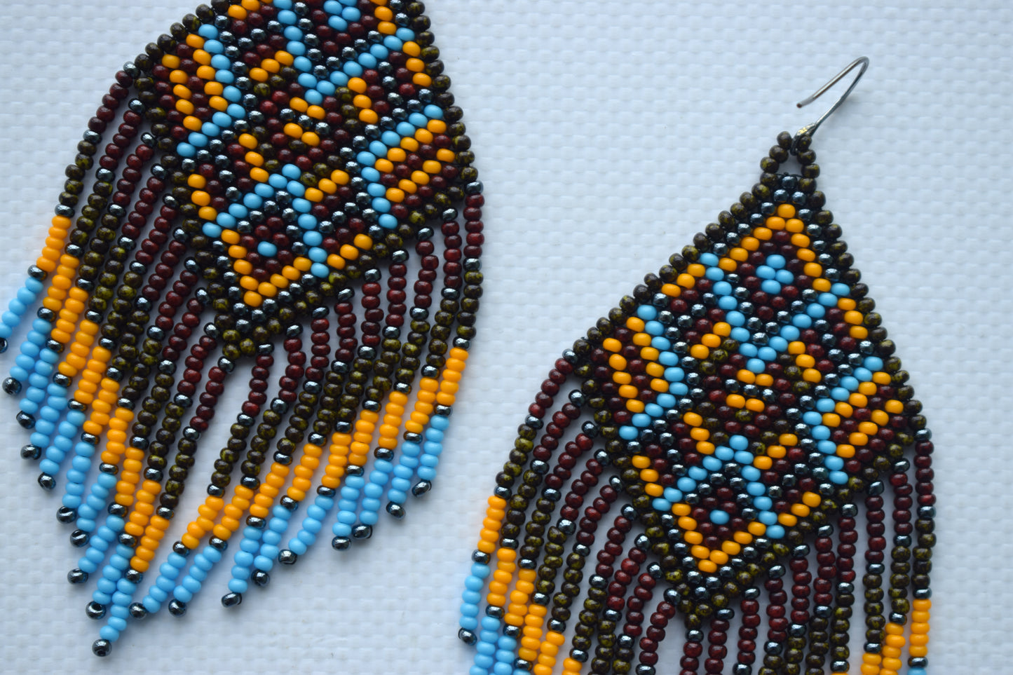 These are tribal beaded earrings
