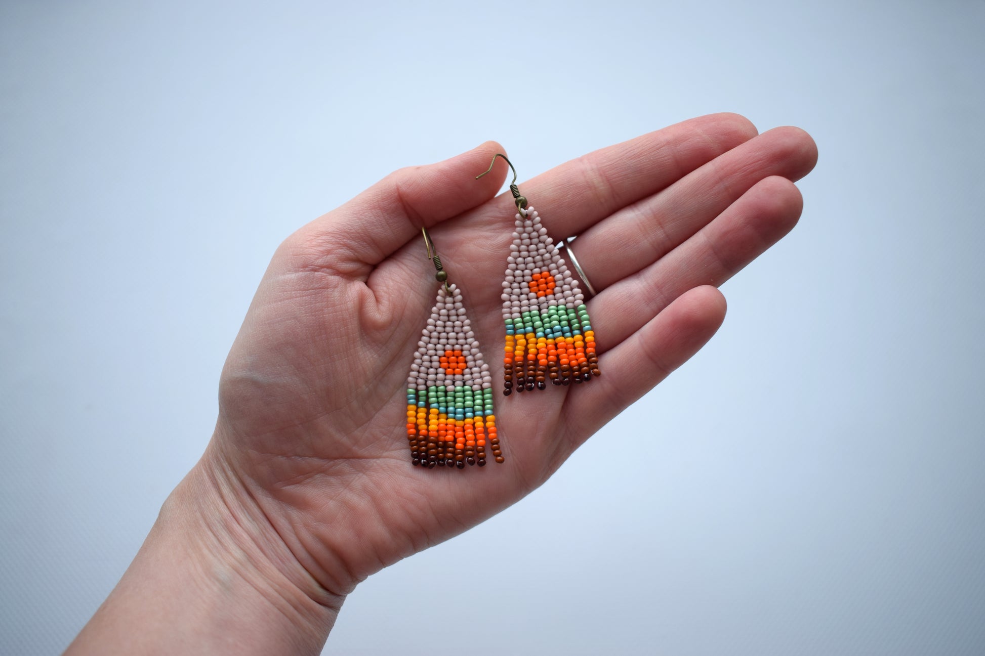 Mountains beaded earrings