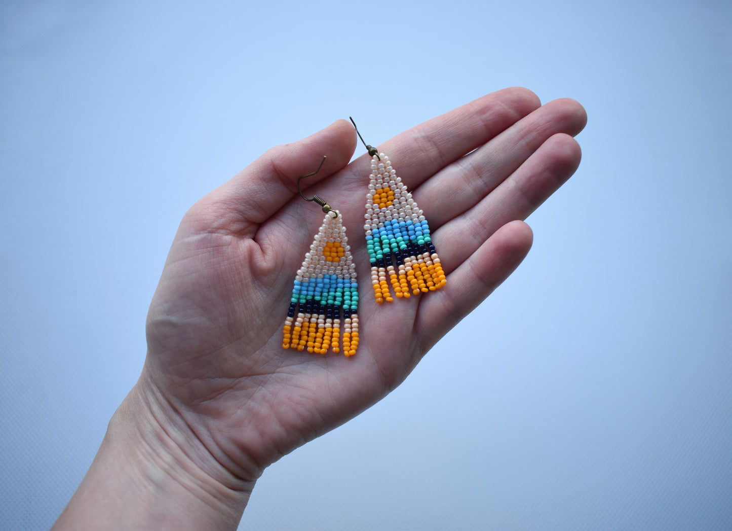 Mountains beaded earrings