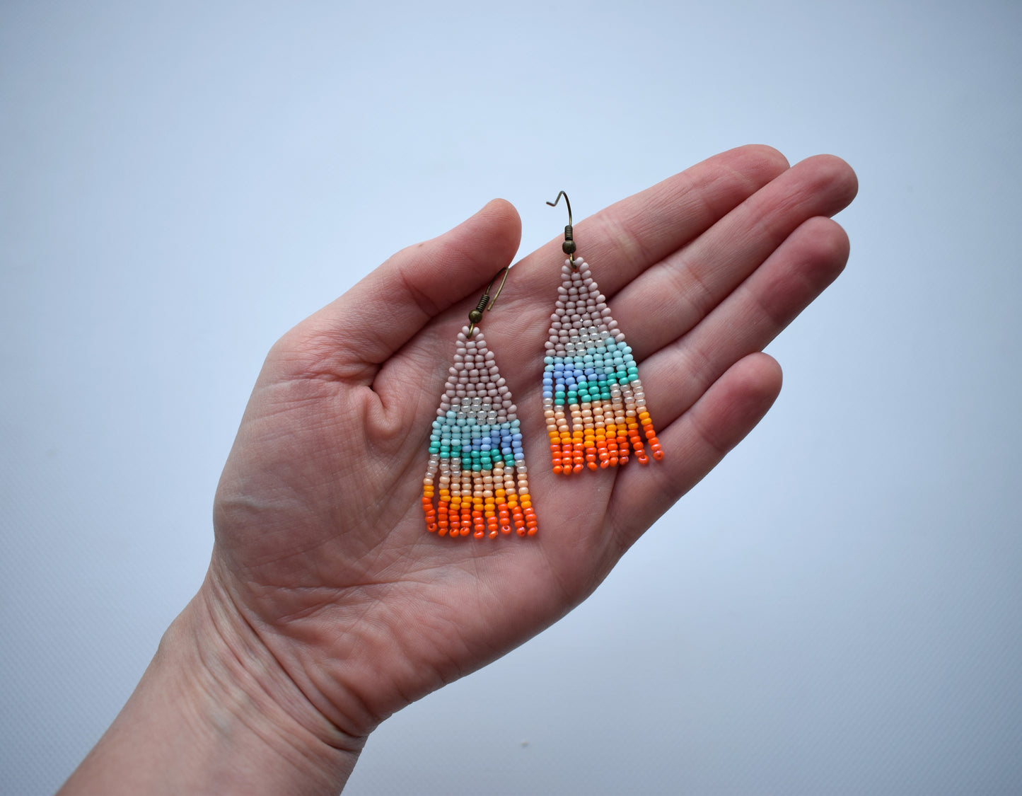 Mountains beaded earrings