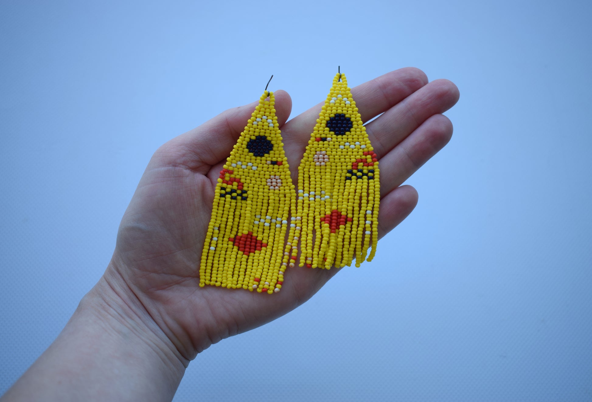 Bohemian long beaded earrings