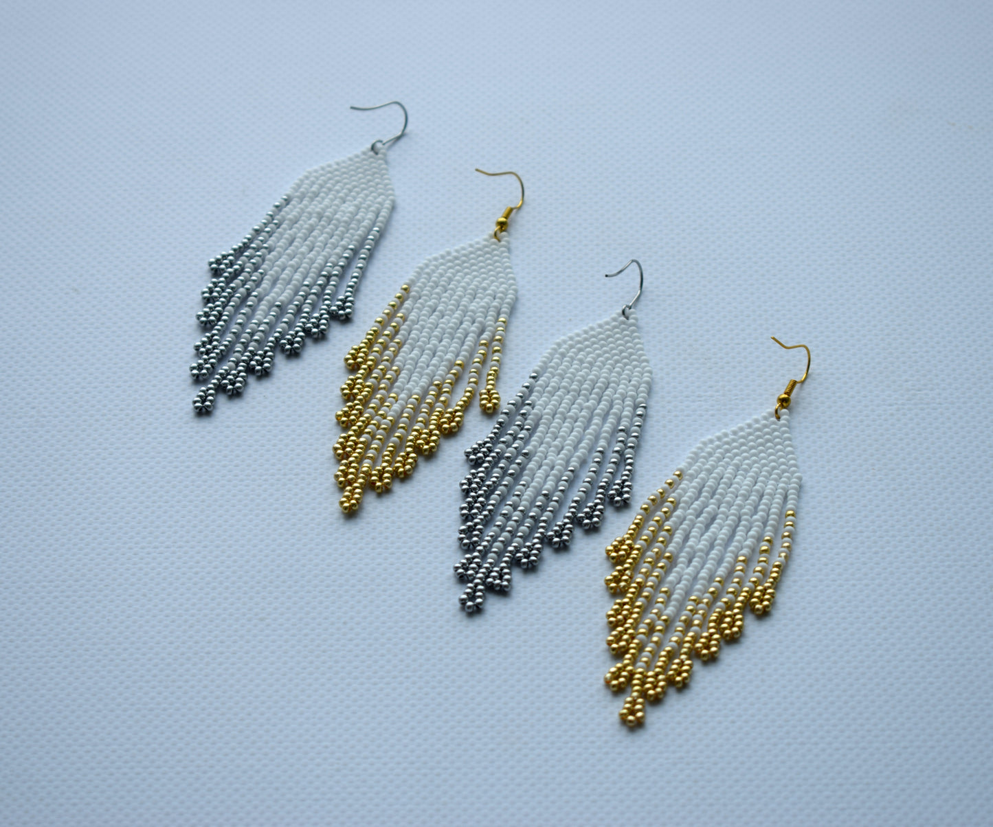 Long beaded earrings for Bridal day