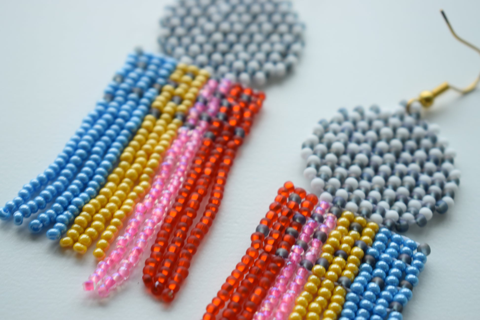 Fringe bead earrings