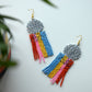 Geometric beaded earrings