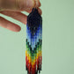 Rainbow beaded earrings