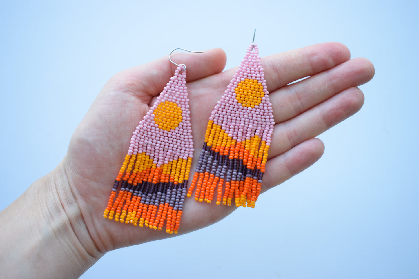 Mountains beaded earrings