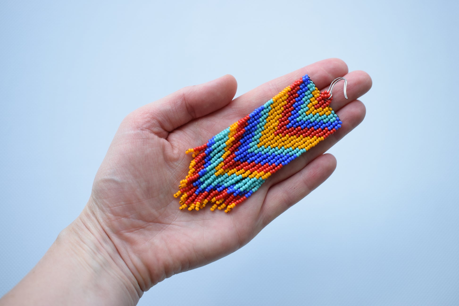 Colorful beaded earrings