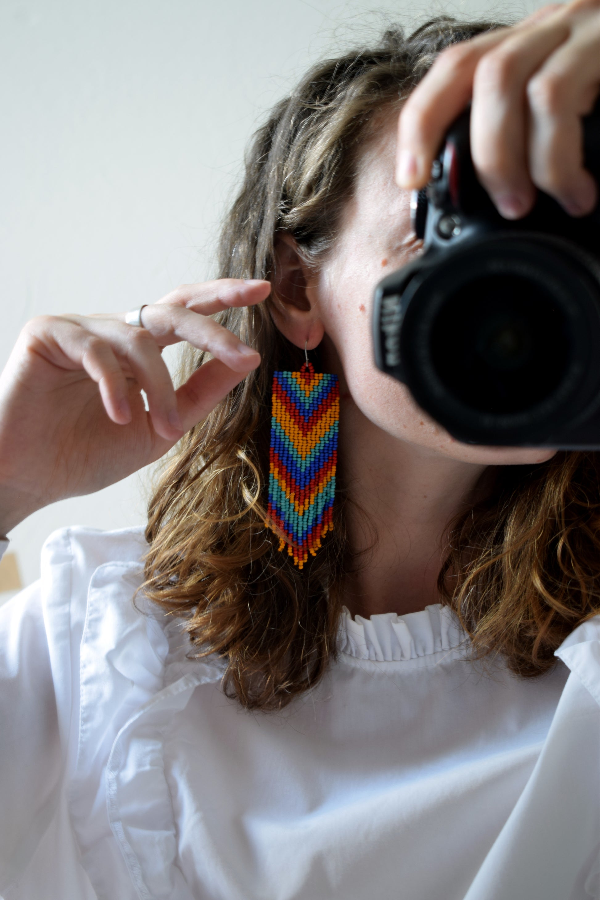 Tribal beaded earrings