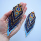 Extra long beaded earrings