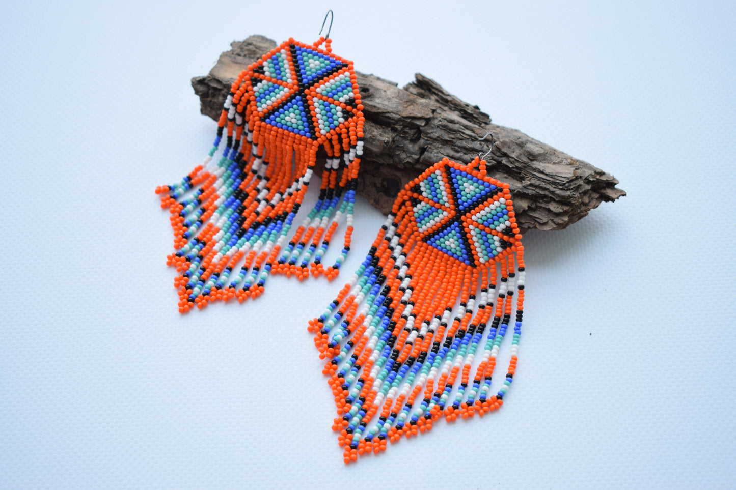 Tribal beaded earrings