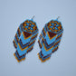 Extra long beaded earrings