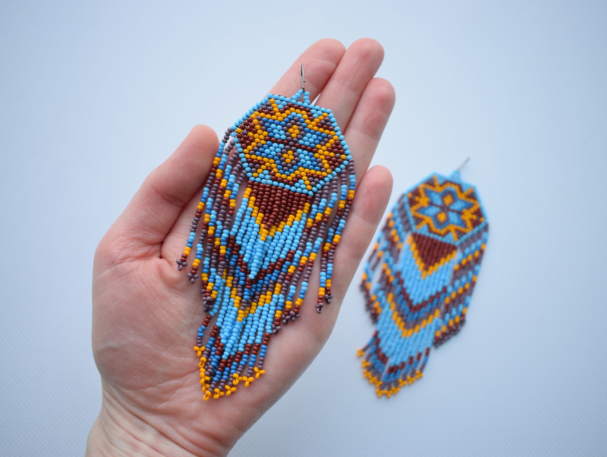 Native seed bead earrings