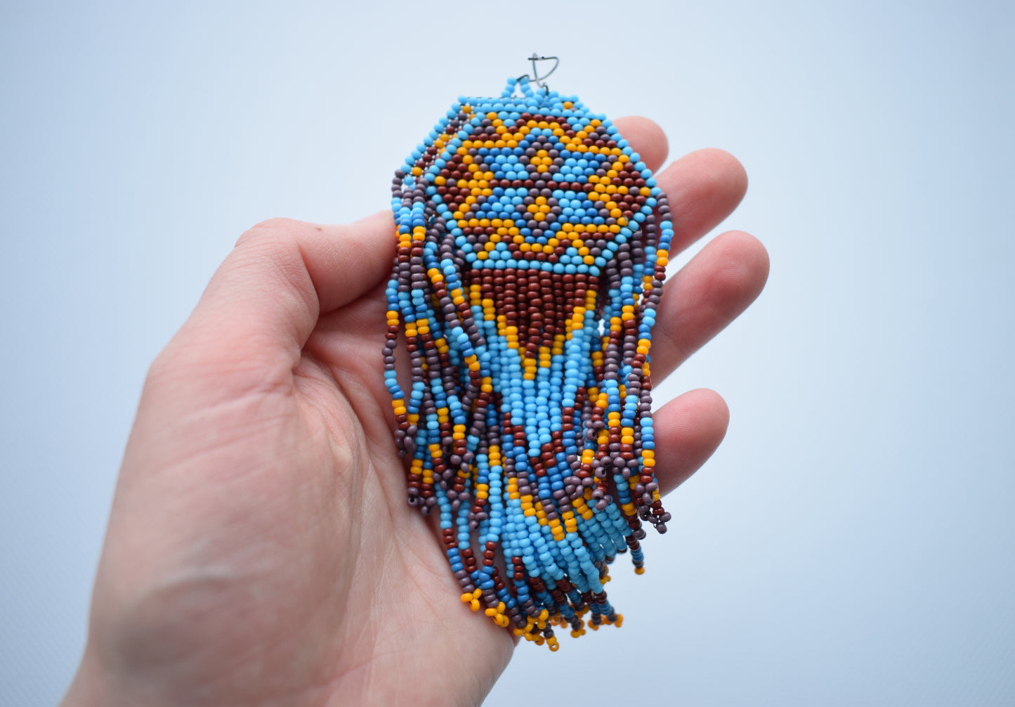 Handwoven beaded earrings