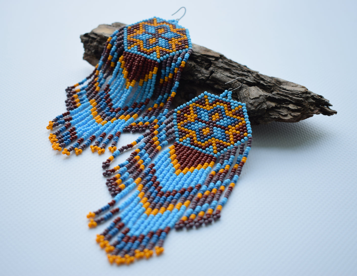 Tribal beaded earrings