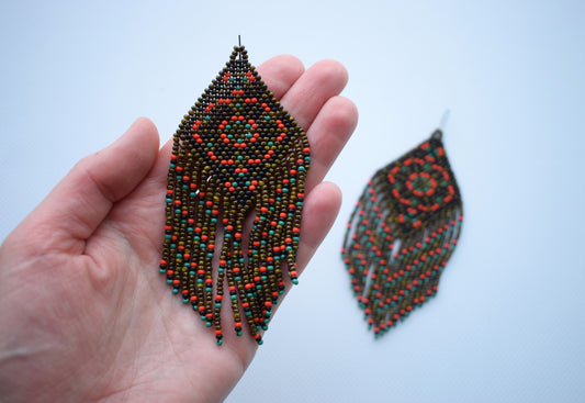 Native american beaded earrings