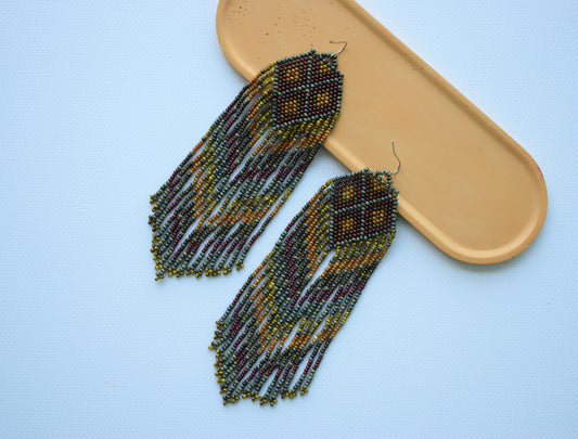 Native american beaded earrings