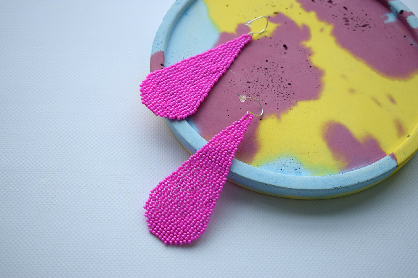 Fuchsia pink earrings