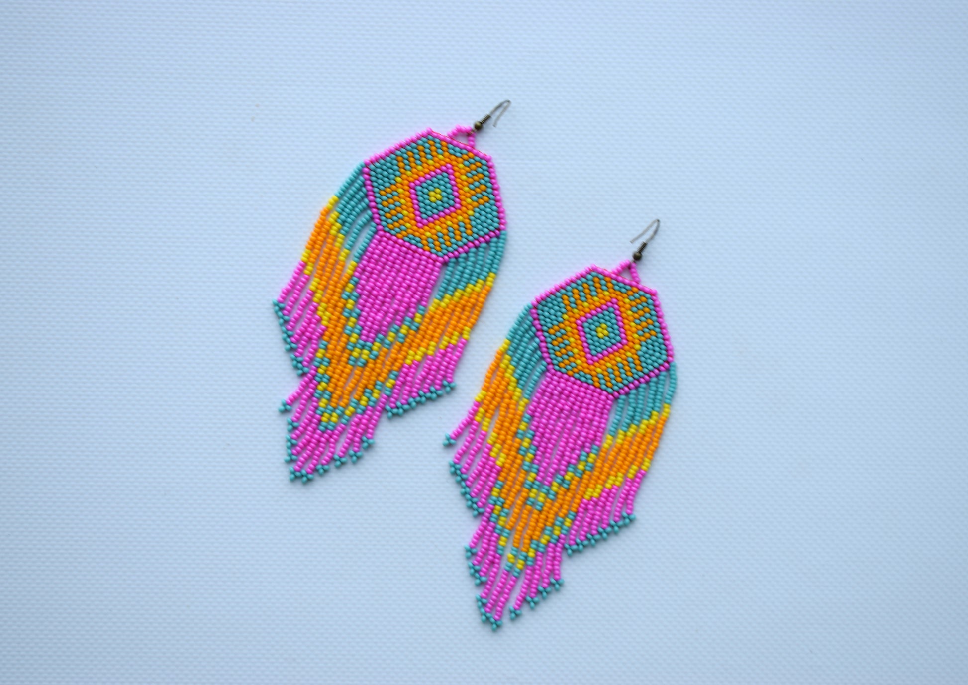 Tribal beaded earrings