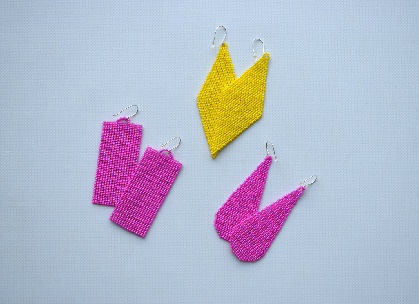 Fuchsia pink earrings