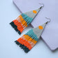 Landscape beaded earrings