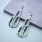 Lavender beaded earrings Teardrop earrings