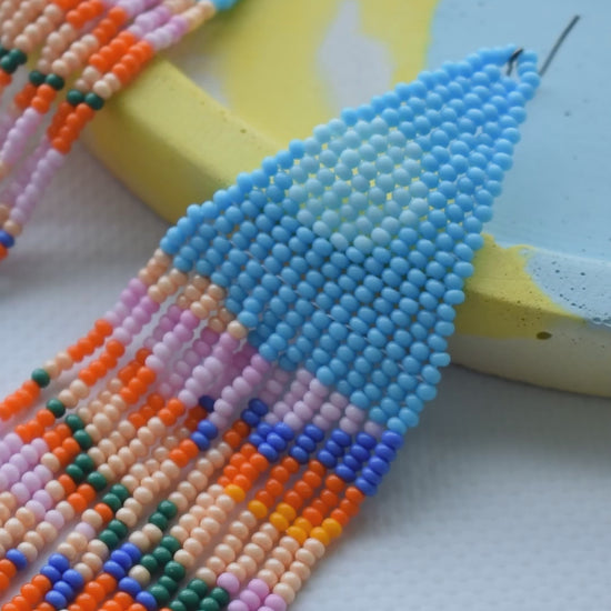 Mountains beaded earrings