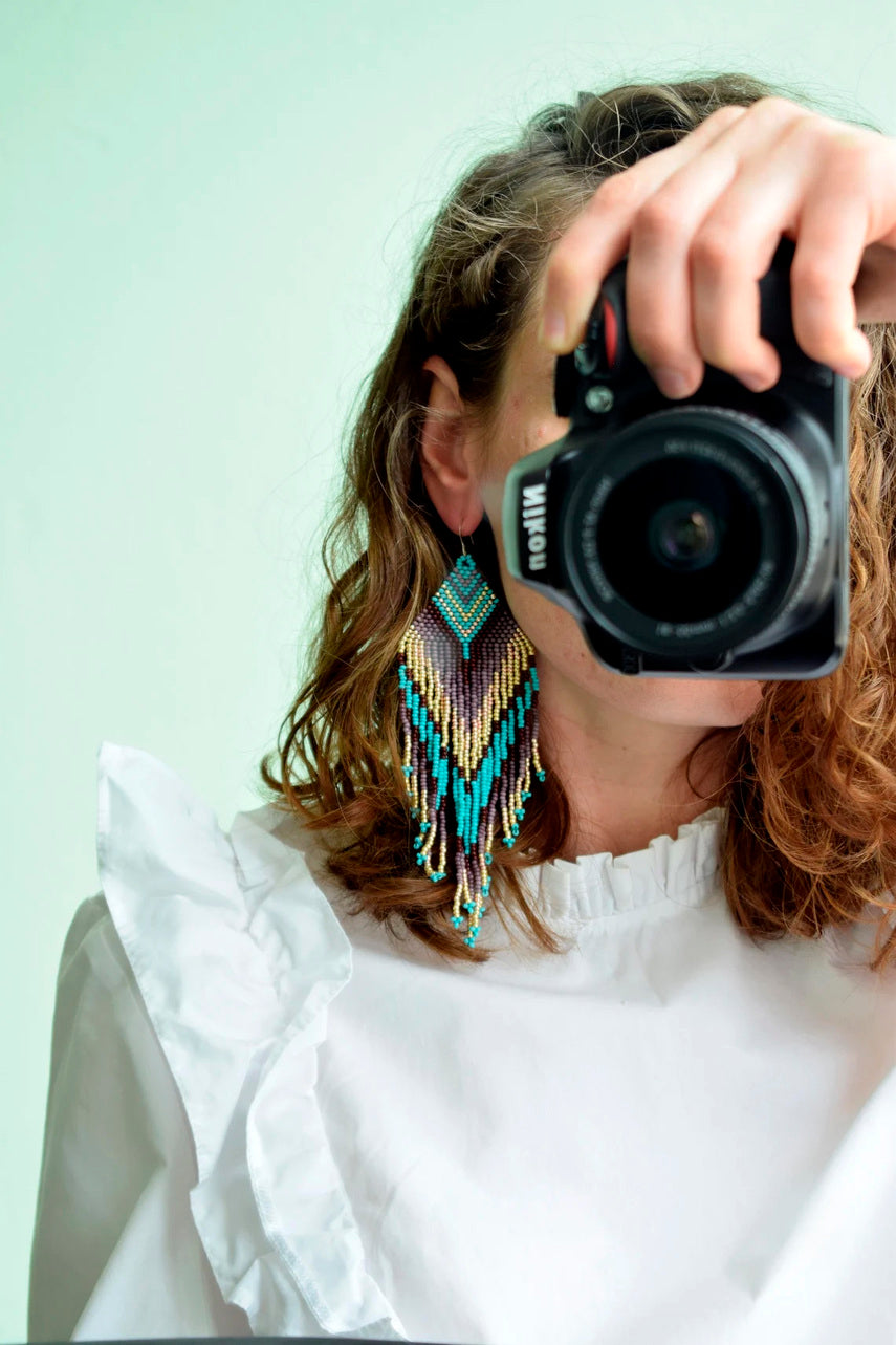 Bohemian beaded earrings